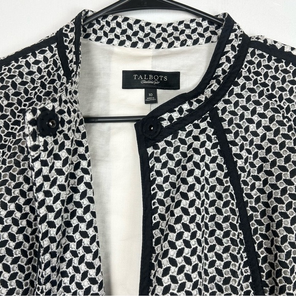 Talbots | single snap jacket blazer style eyelet 3/4 sleeve lightweight career - Picture 5 of 15